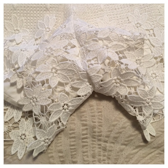 NWOT Ann Taylor White Lace Trim Shorts - Picture 6 of 11
